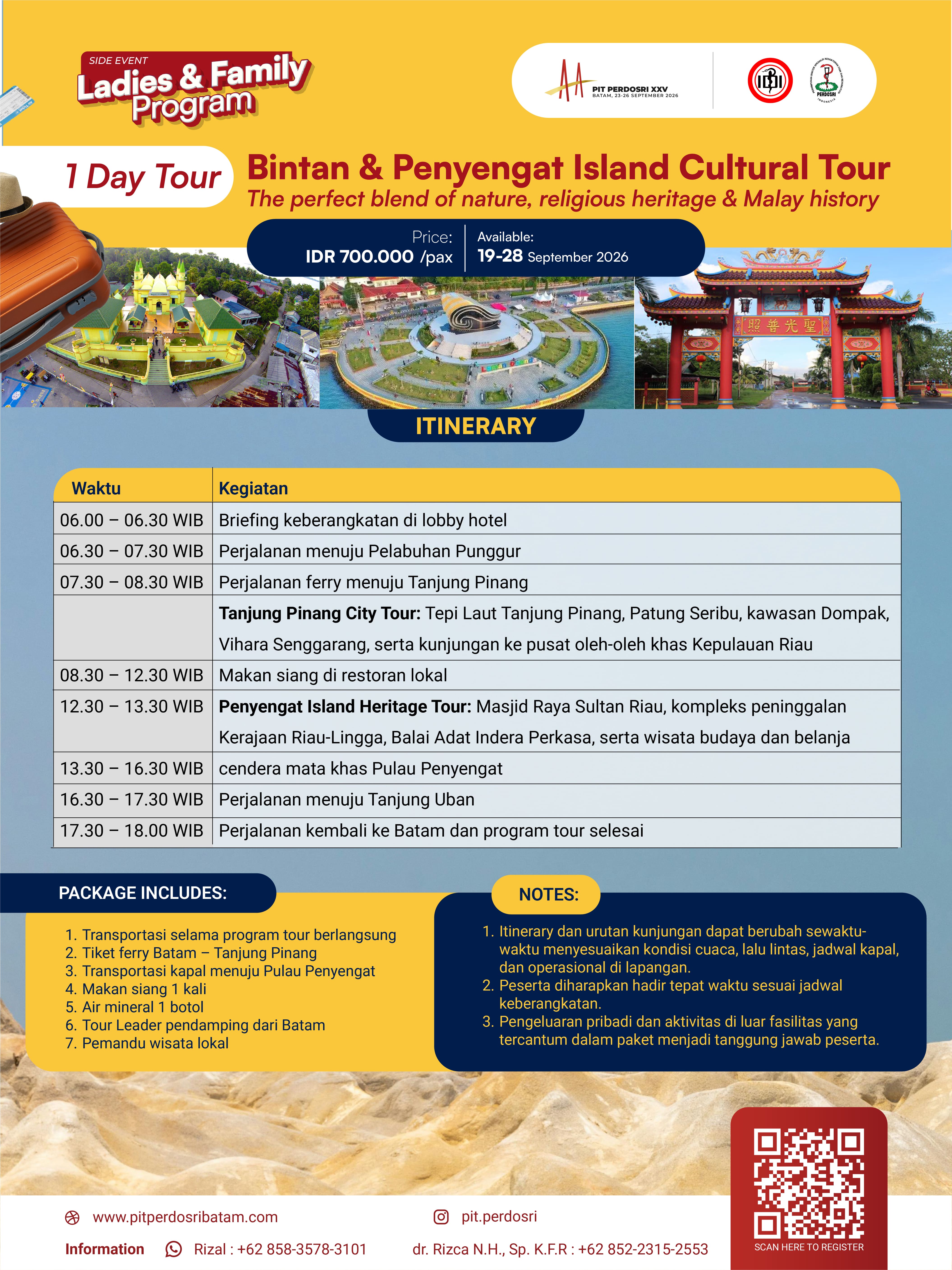 ITINERARY 1 DAY TOUR BINTAN & PENYENGAT ISLAND CULTURAL TOUR