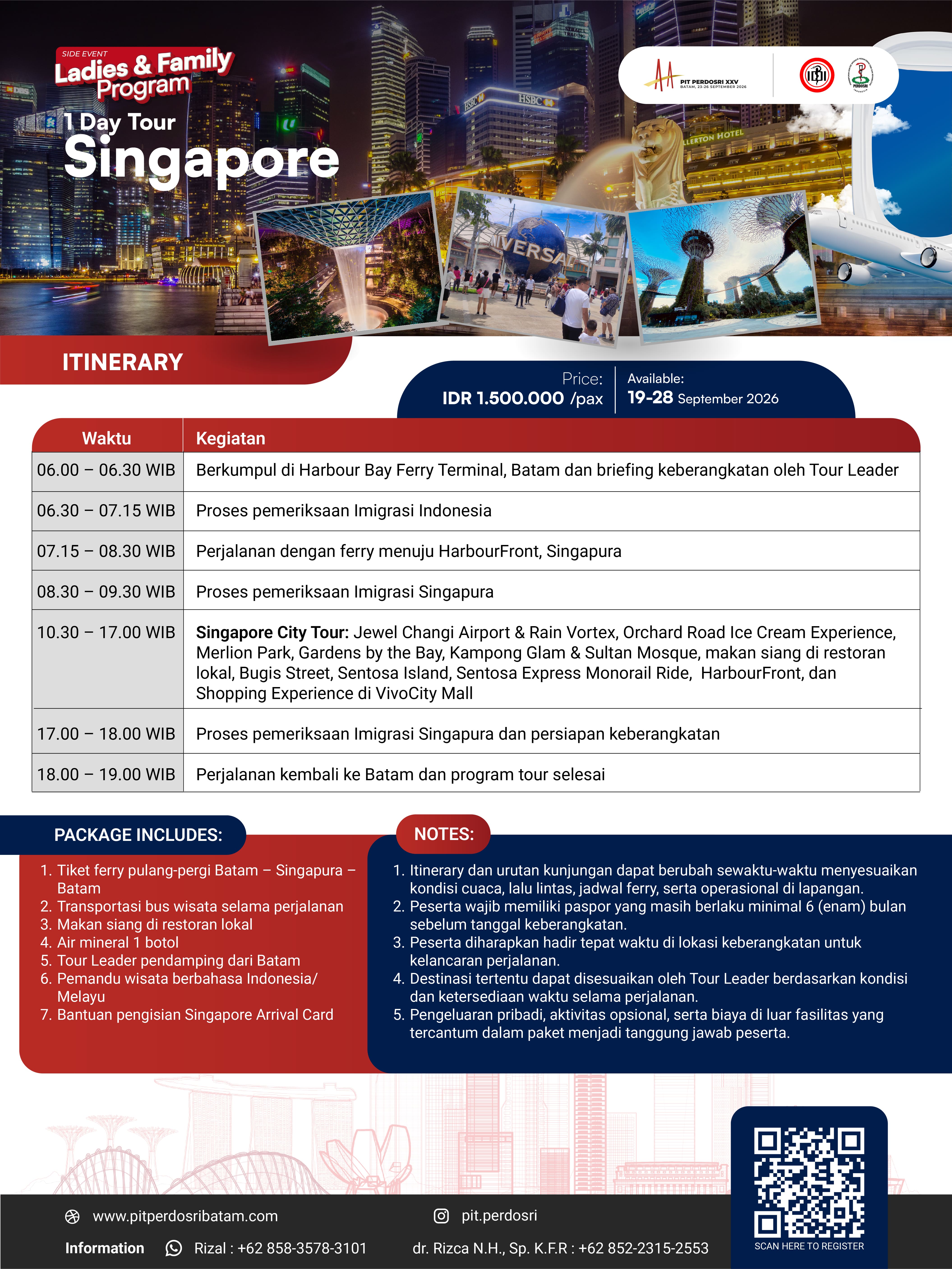 ITINERARY 1 DAY TOUR SINGAPORE