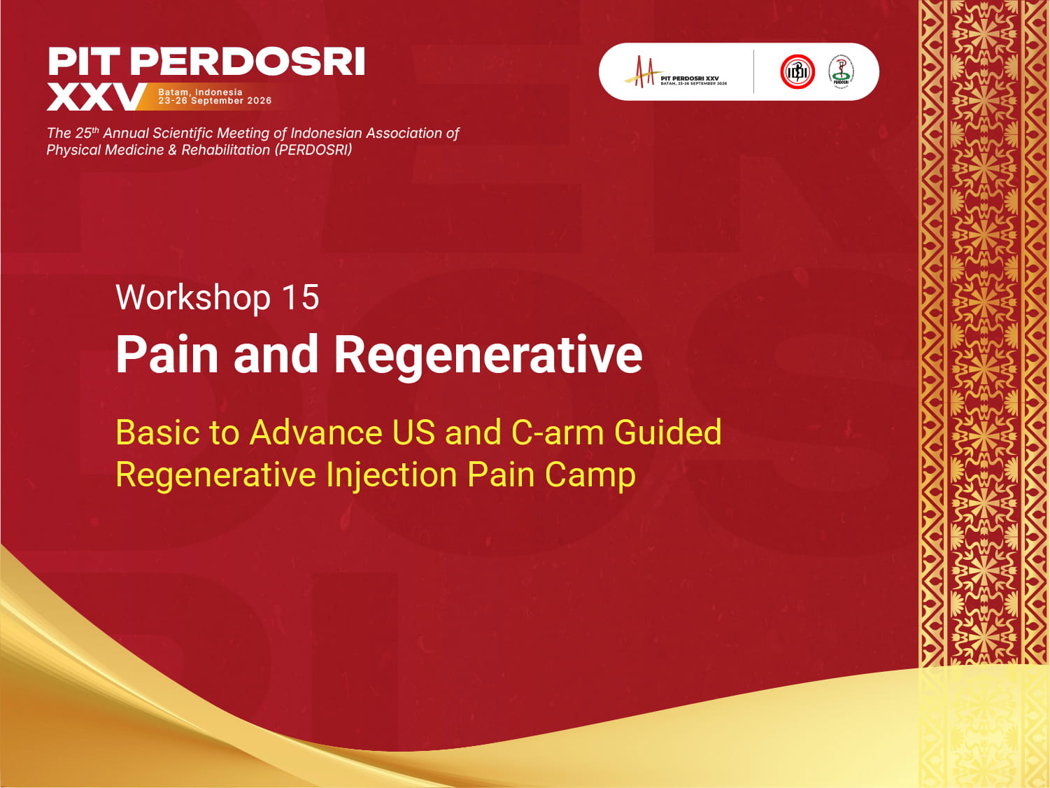 Workshop 15 : Pain and Regenerative