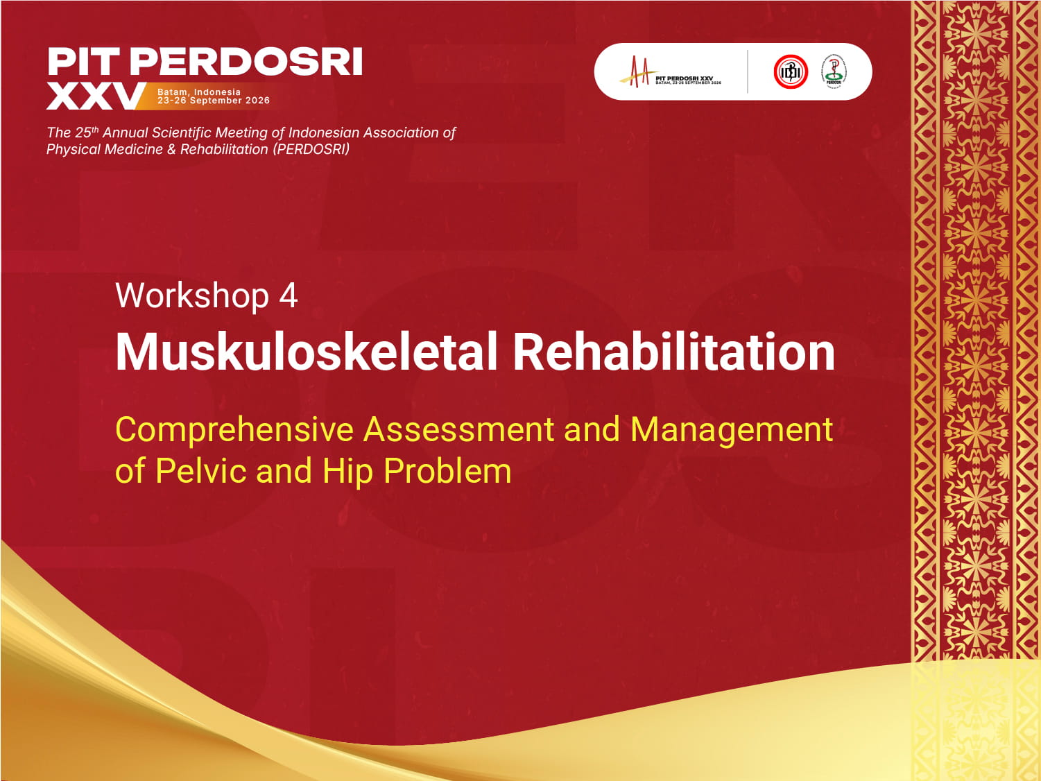 Workshop 4 : Muskuloskeletal Rehabilitation