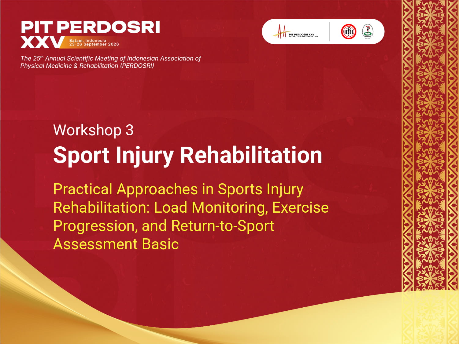Workshop 3 : Sport Injury Rehabilitation